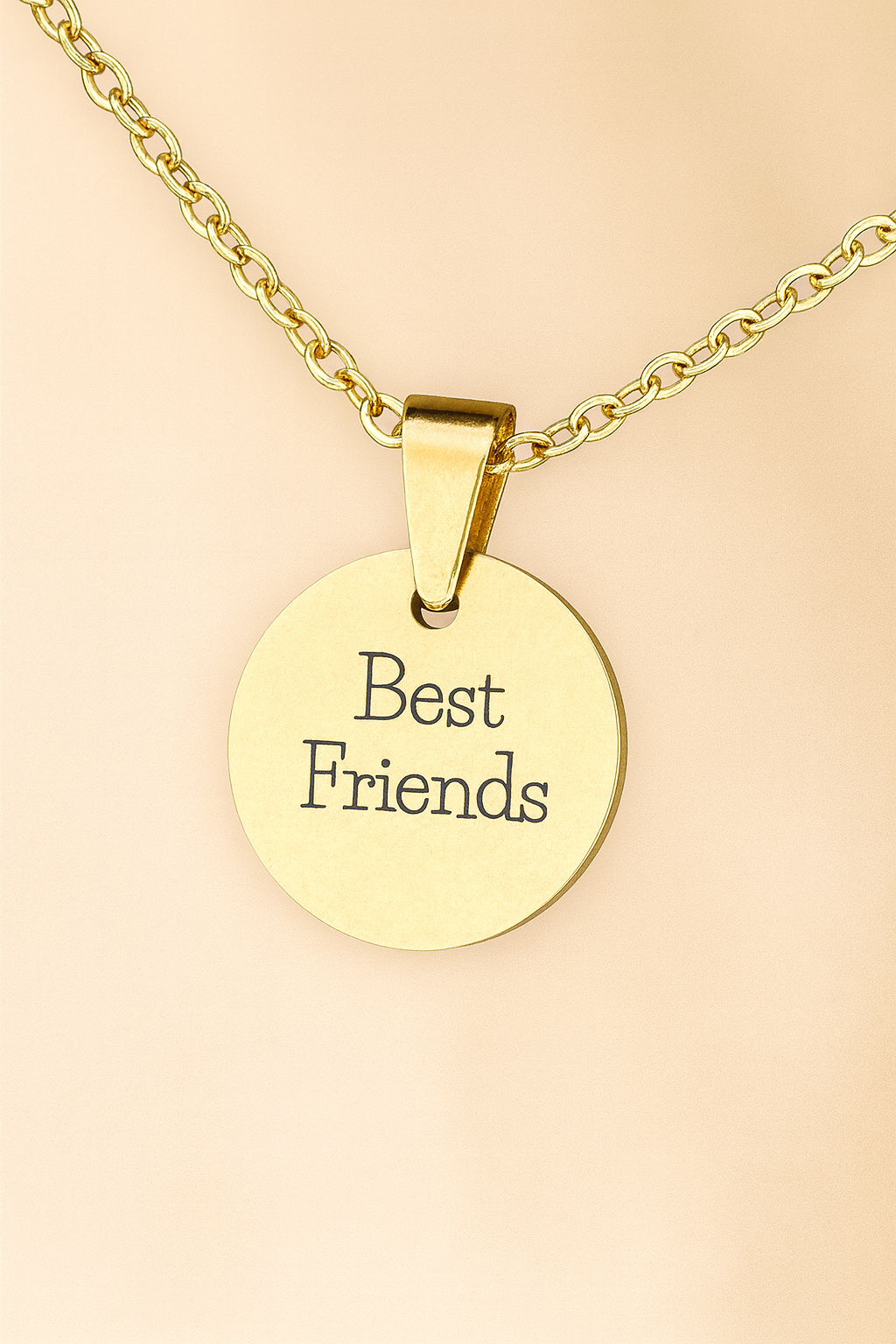Edelstahlkette mit Anhänger – Best Friends (16 mm)