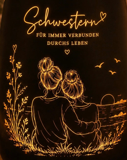 Windlicht Beste Freundin – Geschenk für Freundin | Freundschaftsgeschenk aus Glas