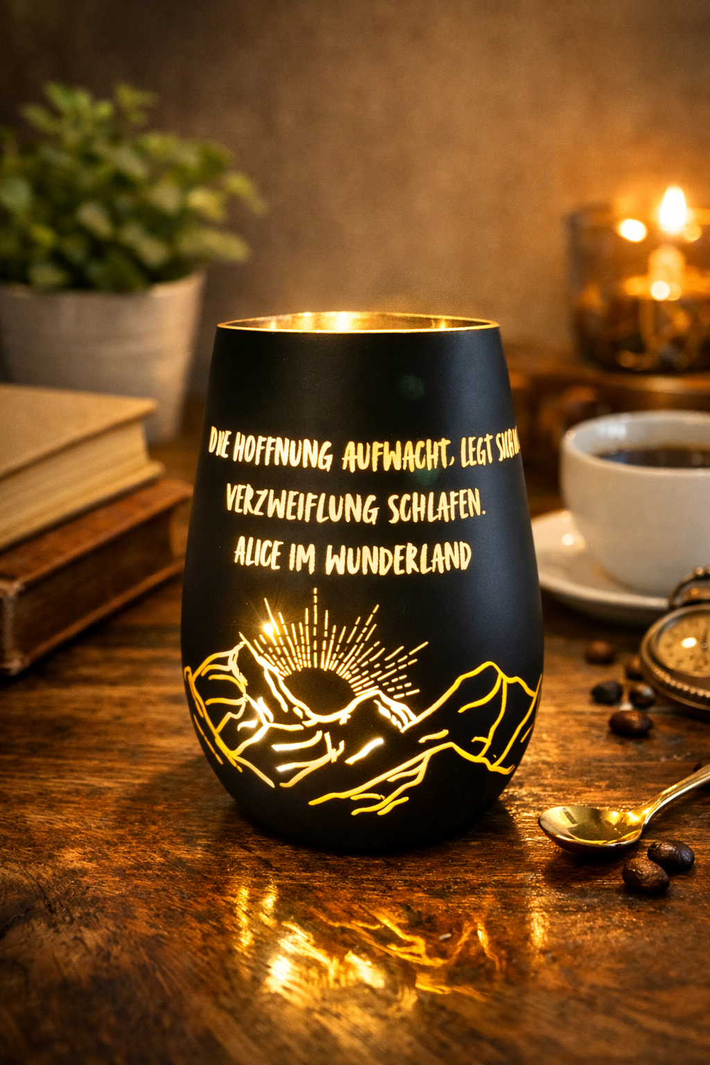 Windlicht Glas – Hoffnung