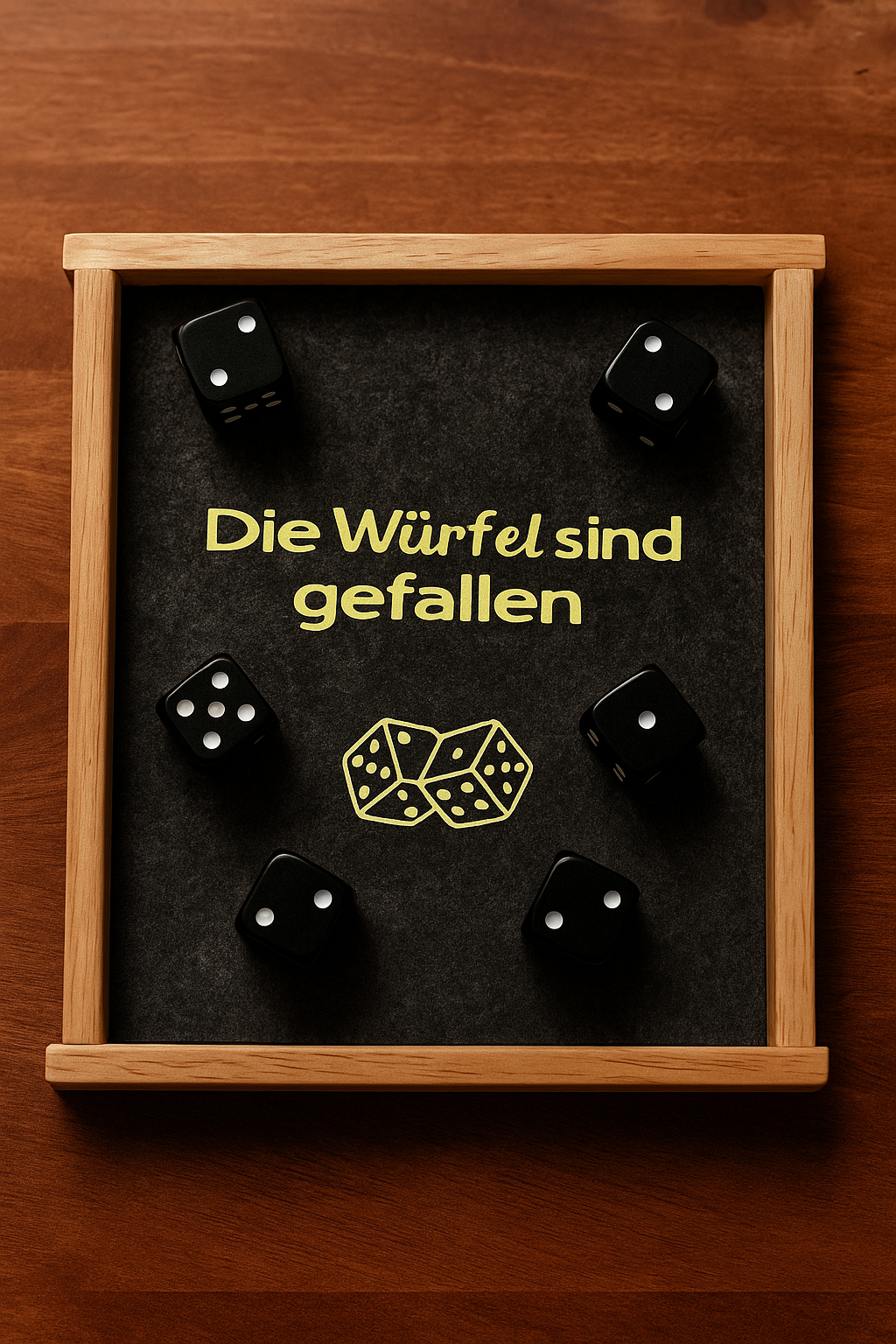 Würfelbrett "Die Würfel sind gefallen"
