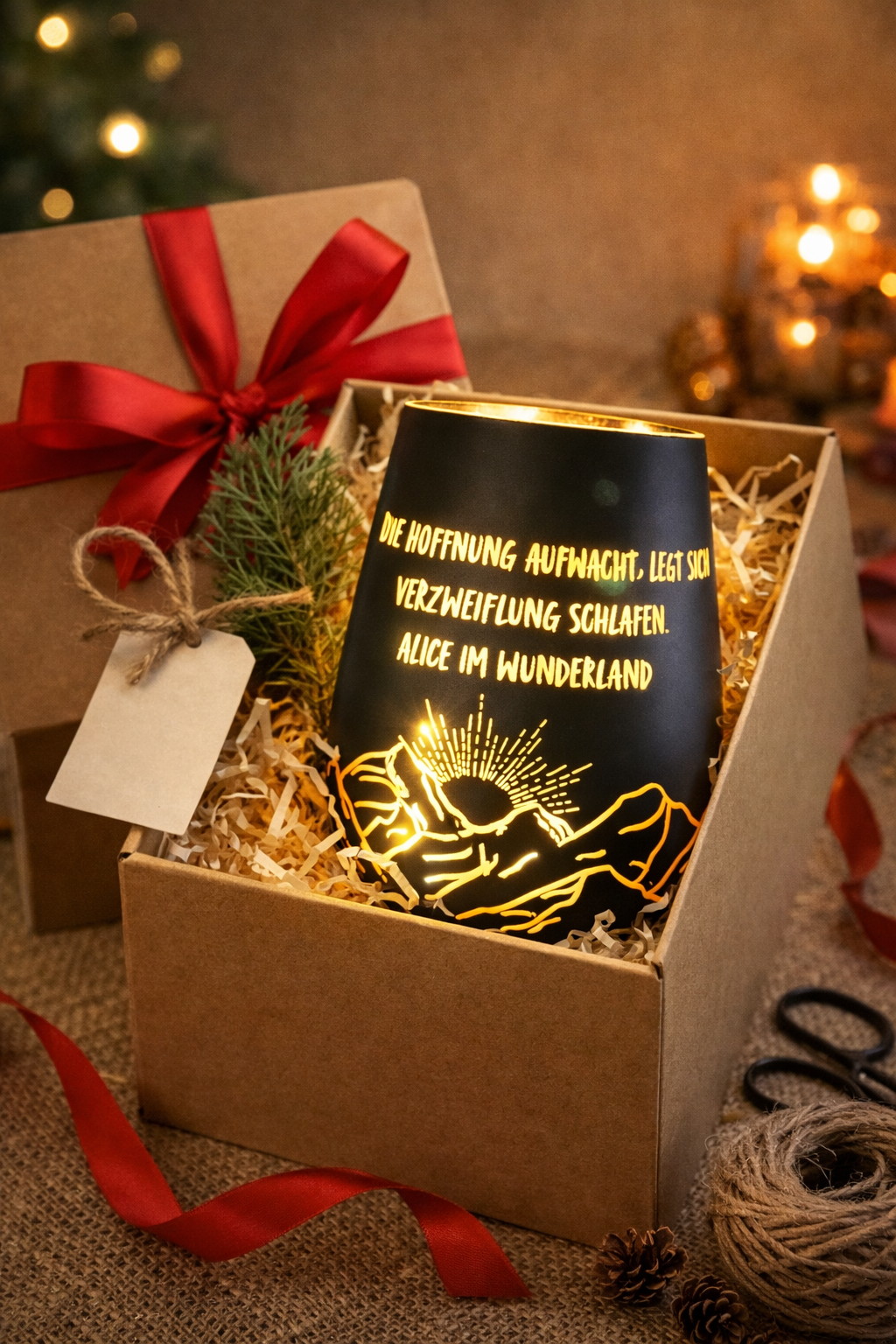 Windlicht Glas – Hoffnung