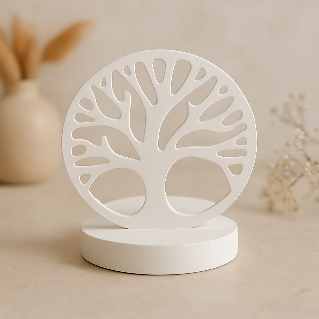 Raysin Teelichthalter & Stecker Set „Baum des Lebens“ – Handmade Dekoration 11cm