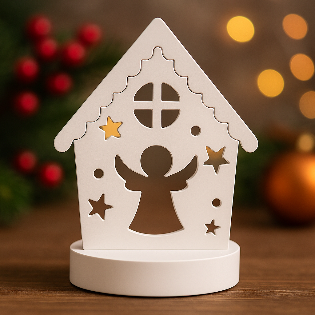 Raysin Teelichthalter & Stecker Set „Engel“ – Weihnachtsdeko Handgemacht