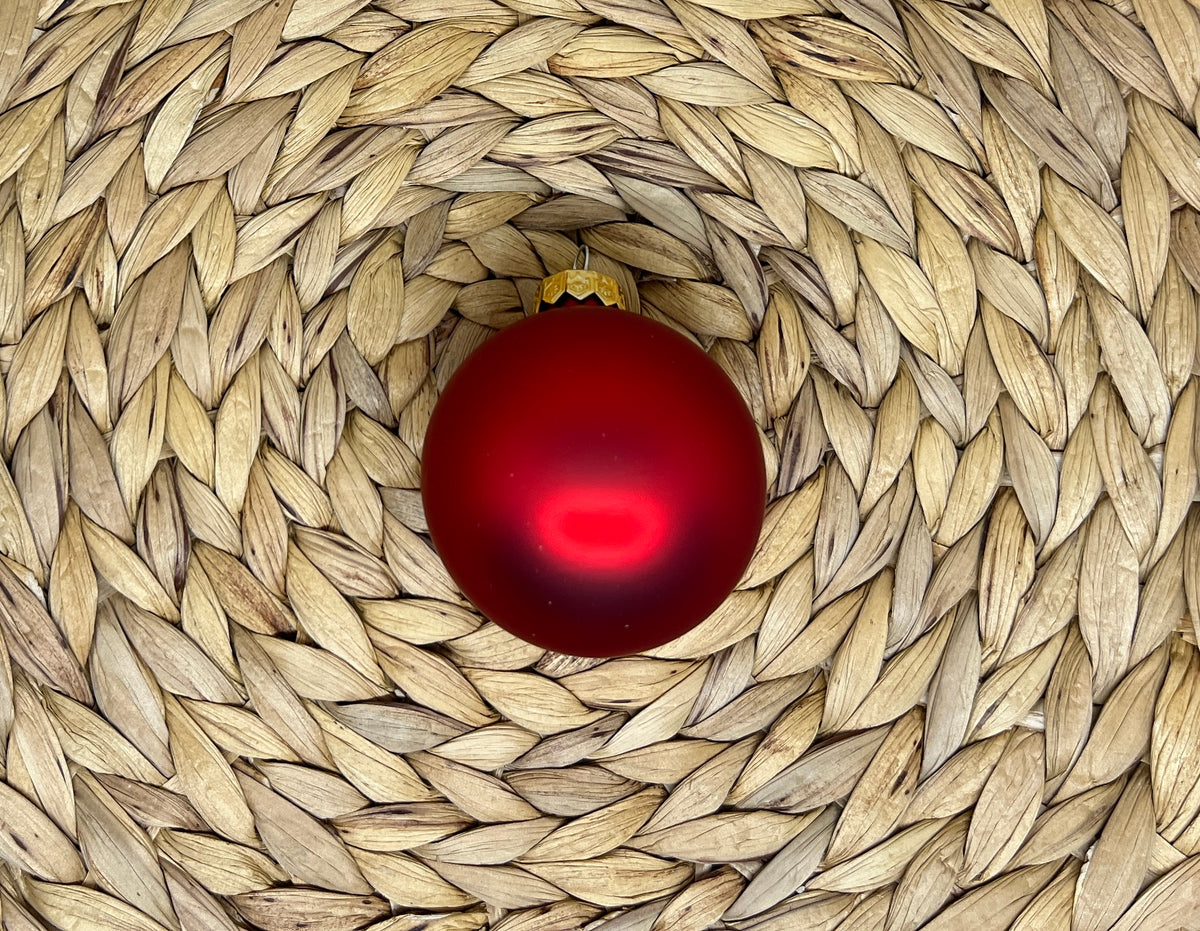 Personalisierte Weihnachtskugel aus Echtglas (6 cm) – Wunschtext & viele Farben